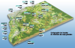 Emplacements des bassins de retention de la région mulhousienne